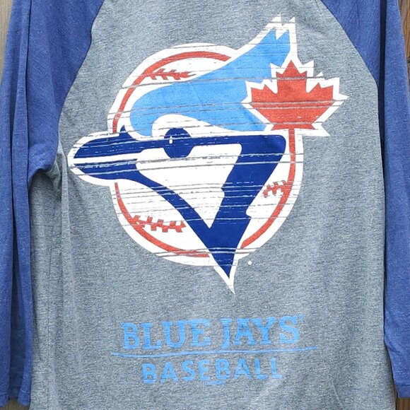 TORONTO BLUE JAYS Raglan t-shirt Women's Medium BNWT Baseball MLB LONG Sleeve - Picture 6 of 6